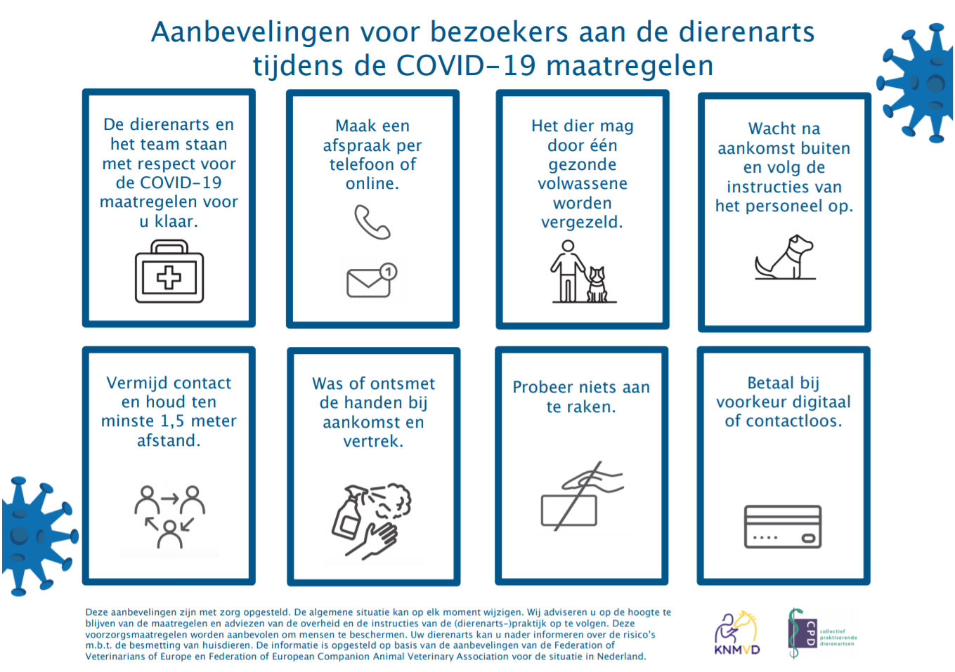 Protocol dierenarts Corona