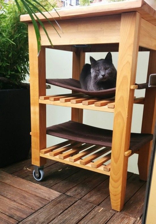 various and cute diy ikea hacks for cat owners 8